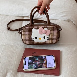 韩国流行可爱哈喽KT包包女2026新款小众迷你小方包逛街百搭斜挎包