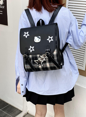 日系ins学院风JK包包女2025新款夏天通勤双肩包小众质感学生背包