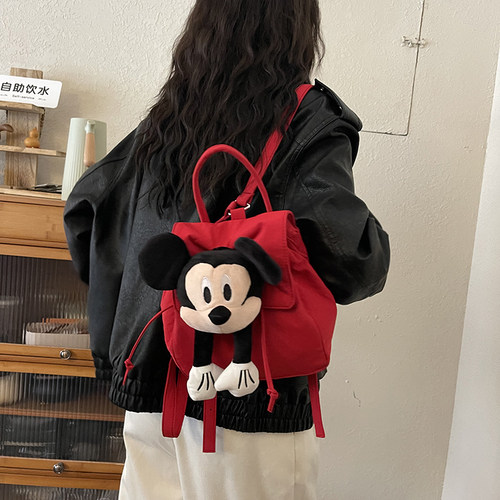 帆布后背包大学生小书包肩包