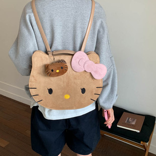 网红超火哈喽kitty双肩包包女2025新款可爱托特包休闲大容量背包
