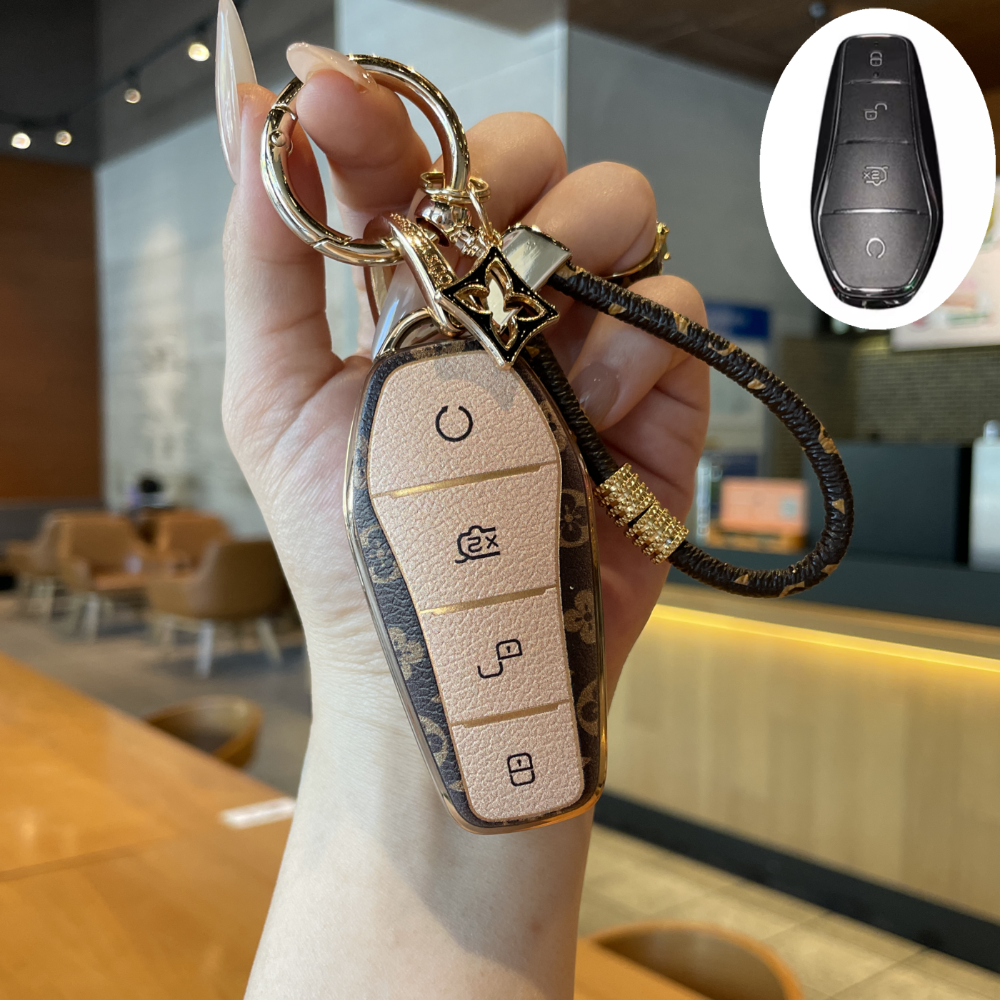 比亚迪汽车专用钥匙套2026新款秦汉探宋元遥控挂扣PLUS/DM/L/EV包