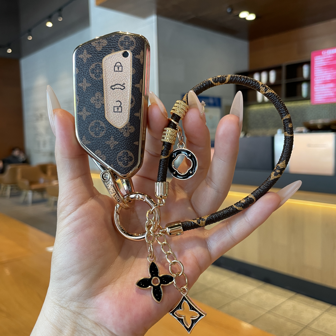 大众汽车钥匙套速腾L揽巡揽境帕萨特迈腾高尔夫8保护扣ID34567B包