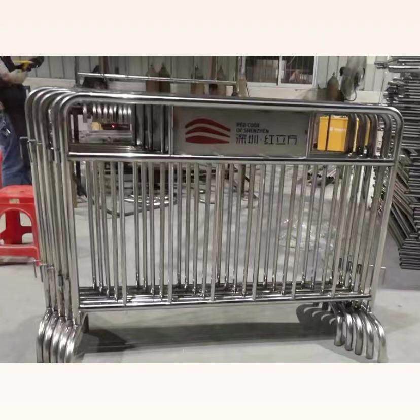 不锈钢铁马护栏 活动排队隔离栏杆 安全防撞移动加厚围栏物业景区