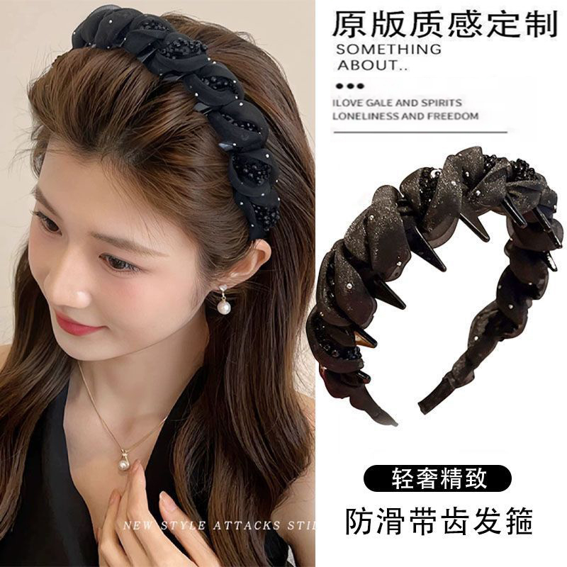 高颅顶显脸小防滑带齿发箍