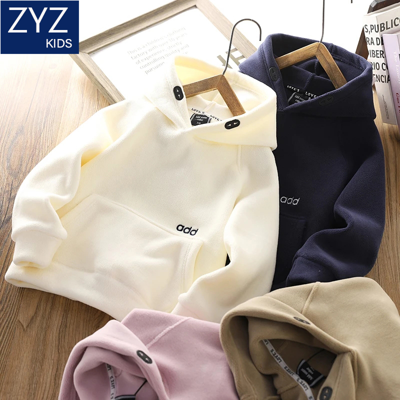 男童冬季加绒卫衣保暖双面绒防风