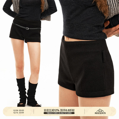 PUKI「搭配利器」经典mini短裤 垂感挺括A摆显瘦中低腰休闲短裤