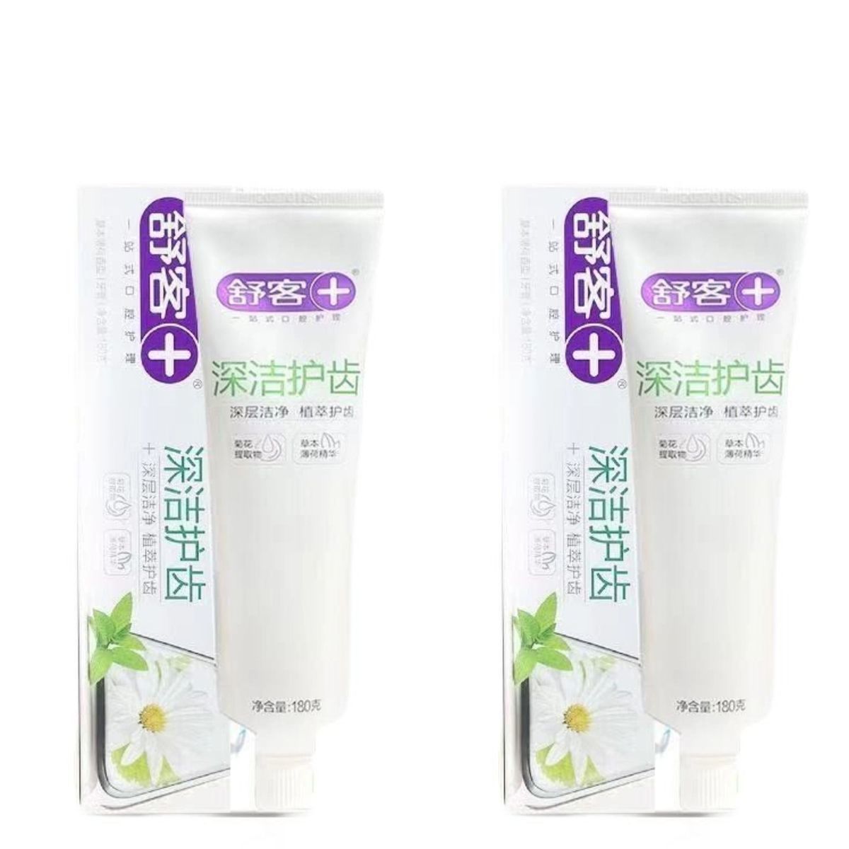 舒客呵护牙龈不含氟洁白牙齿