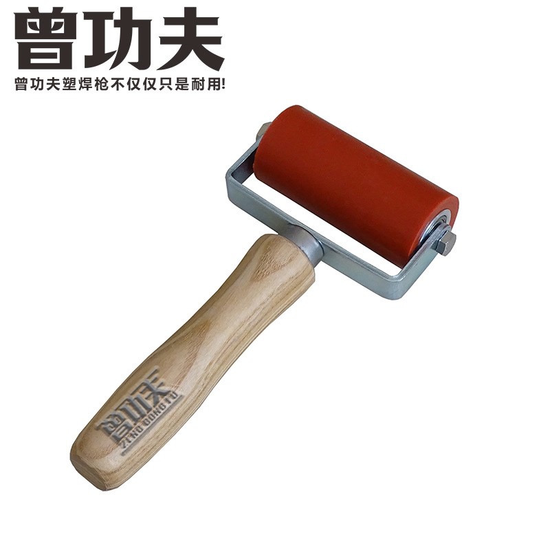80MM红色硅胶压轮热风塑料焊枪配件PVC膜材手压滚轮焊TPO卷材压辊