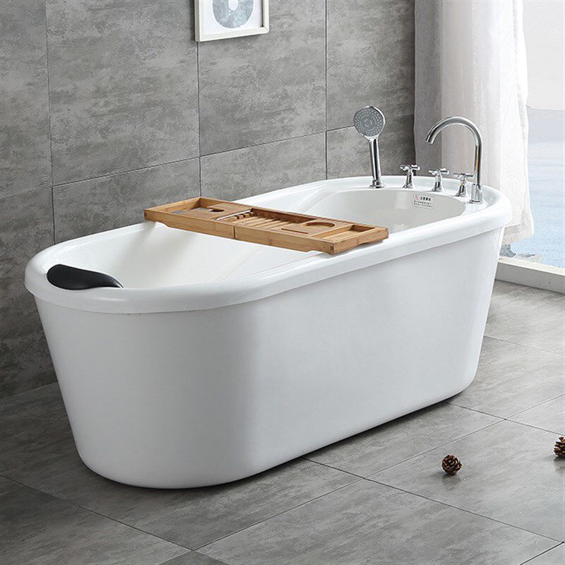 亚克力家用独立式普通成人浴缸浴盆保温小浴缸1-1.5米