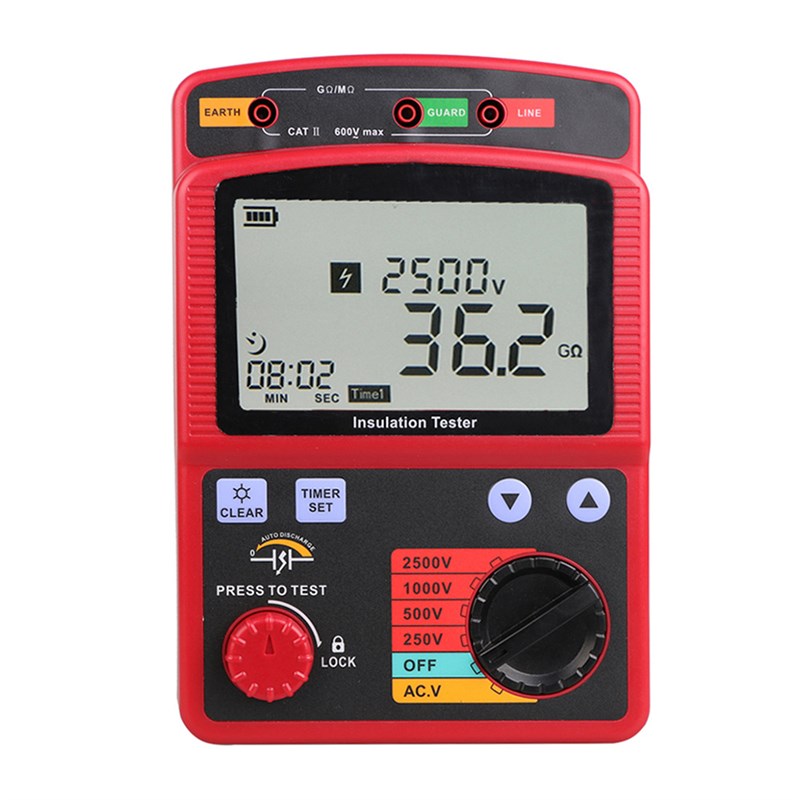 标智数字式高压兆欧表 绝缘电阻2500V测试仪GM3123