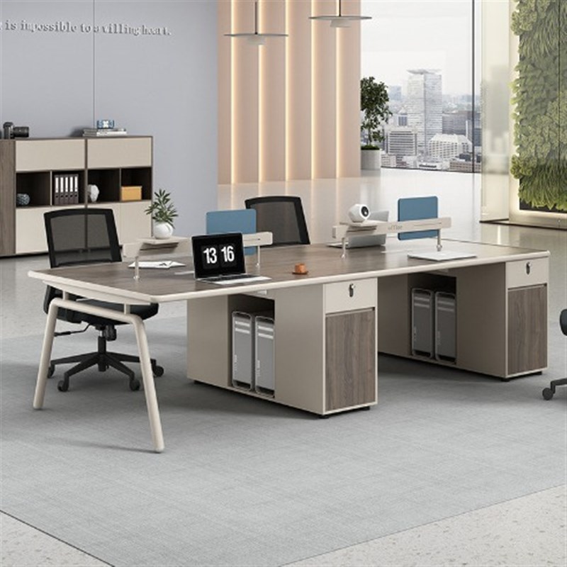 现代简约职员办公桌柜组合电脑桌单人工位2/4/6人卡座组合办公桌