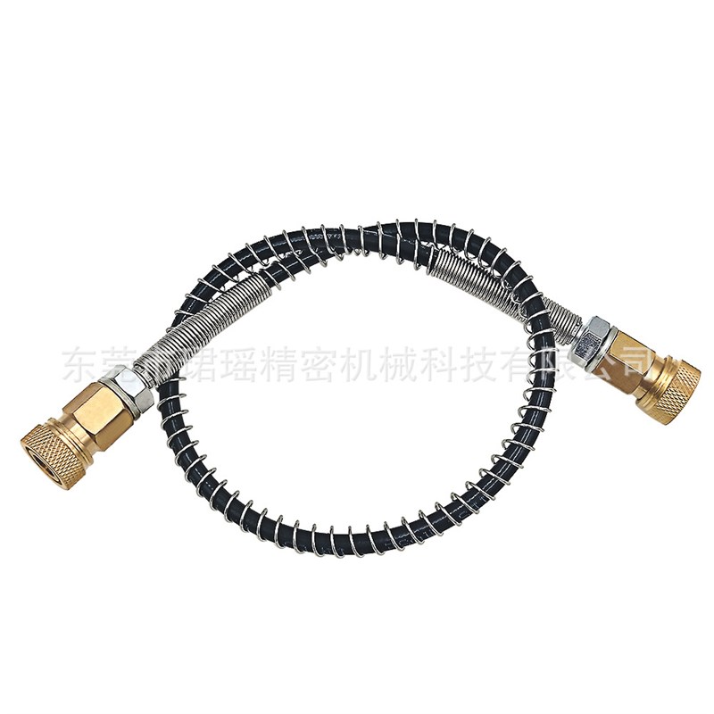 M10*1螺纹50cm全弹簧高压管8mm母头过气管软管64mpa/9000psi