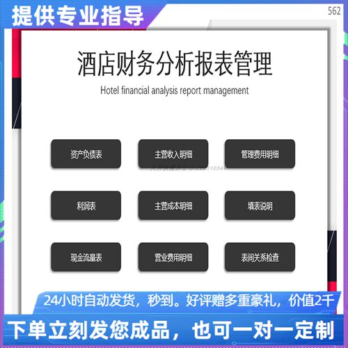 原创设计酒店财务分析报表管理系统EXCEL表格WPS系统定制