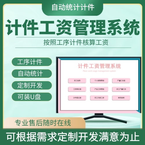 原创设计精品计件工资管理系统EXCEL表格WPS系统