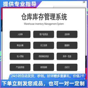 原创设计仓库库存管理系统EXCEL表格WPS系统定制