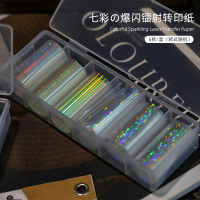 偏光人鱼姬镭射极光转印纸