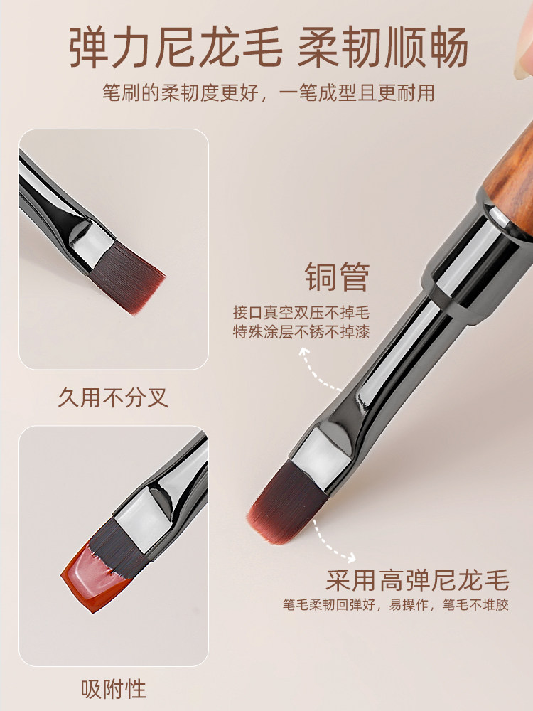 Japanese Sandalwood Handle UV Gel Nail Brush Set - Product image 2