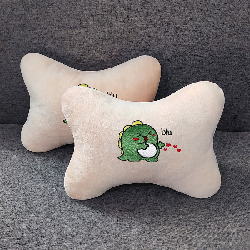 汽车头枕车用护颈枕女生专用车内卡通可爱靠枕车载颈枕护腰靠一对