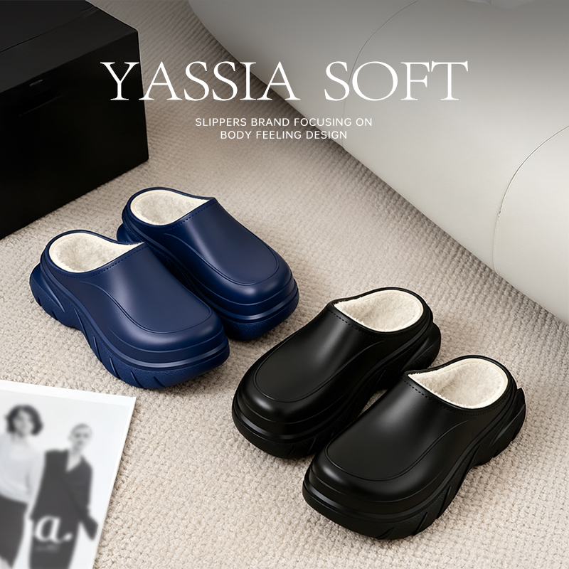 亚束男女棉拖鞋冬季保暖防水加厚