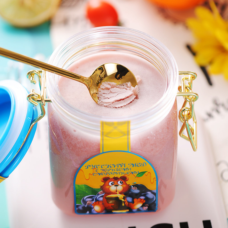 俄罗斯进口椴树蜂蜜黑加仑沙棘果蜜纯正天然结晶成熟蜜农家土蜂蜜