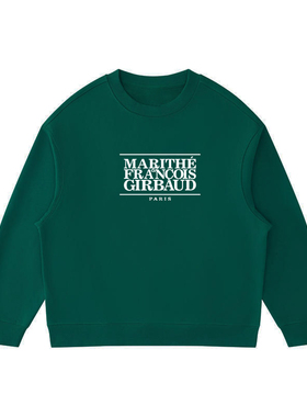 秋冬Marithe儿童卫衣经典款Logo字母印花纯棉圆领套头男女童上衣