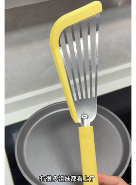 高端不锈钢硅胶煎铲防滑不粘锅握感舒适食品级硅胶夹子烙饼煎饼