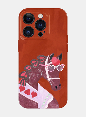 爱心潮马适用iPhone17promax苹果16小米15菲林手机壳13红色12个性11华为mate70可爱pura70pro新年款vivox200