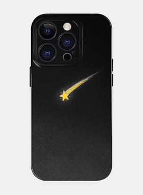 星愿~简约黑色iPhone16promax手机壳苹果14plus小米15华为p70可爱nova13菲林软壳mate60女款适用vivox100oppo