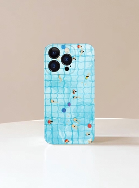 夏泳~蓝色系夏天清新菲林壳nova12苹果14iPhone15promax手机壳华为mate60小米13p70全包OPPOreno9荣耀80适用k