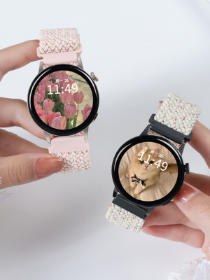 适用华为GT5表带GT4智能41mm新款2E编织划扣watch4pro男女