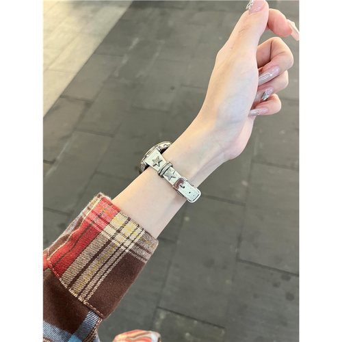 适用华为GT4/Watch4/GT5表带做旧星星细款复古皮质表带华为Watch2