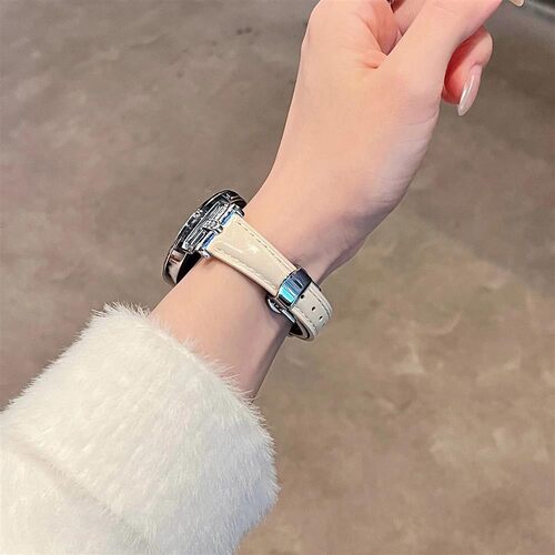 高级感新皮质凯旋门华为GT6GT5pro镶钻蝴蝶扣3pro表带watch4FIT43