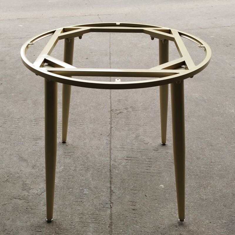 铁艺金属桌腿可拆装园形洽谈桌架圆桌支架岩板茶几茶桌支撑架桌架