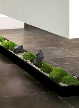 仿真绿植地貌造景室内客厅软装仿生苔藓微景观酒店玄关仿山丘布景