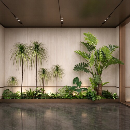 售楼部仿真绿植造景热带植物景观
