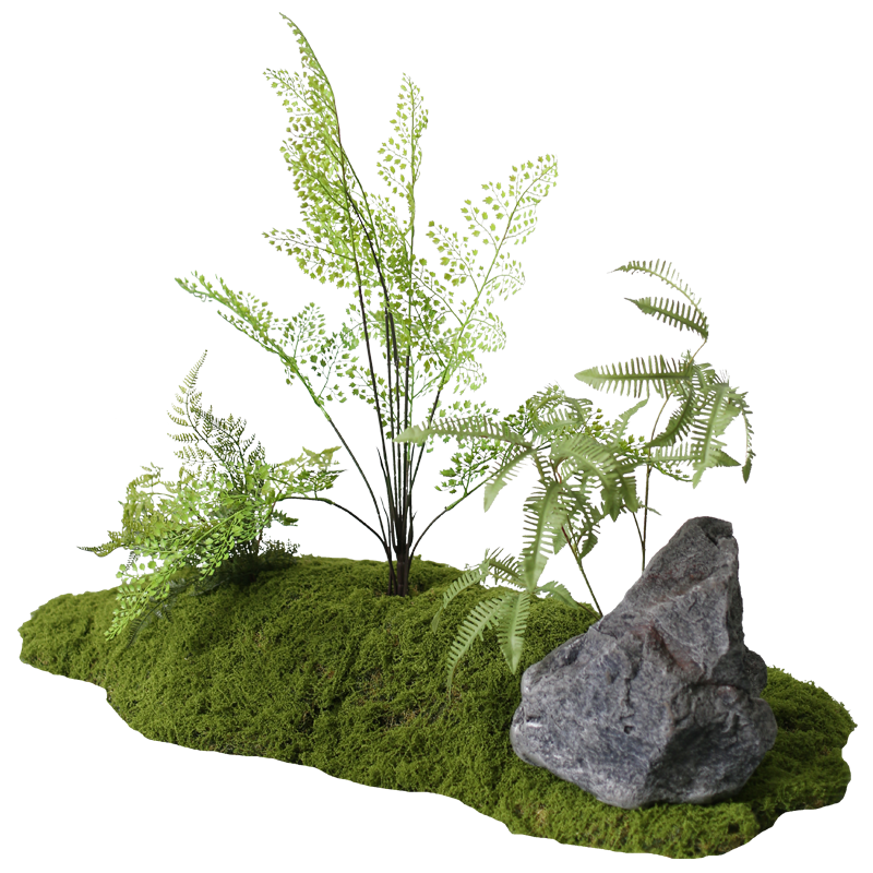 仿真苔藓室内软装微景观套装组合橱窗过道假青苔绿植造景布置装饰