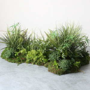 仿真草丛绿植造景室内大型软装假植物办公室餐厅仿生绿化布置装饰