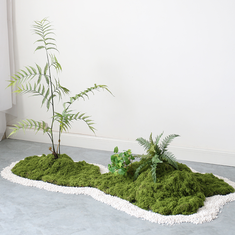 简约仿真绿植造景假苔藓堆景组合