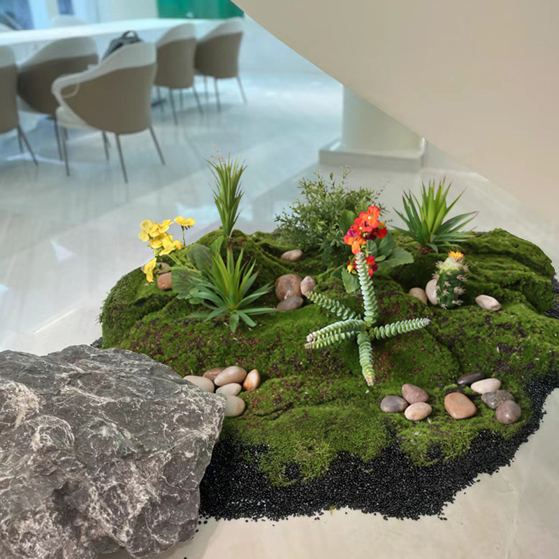 仿真多肉植物微景观组合室内家居绿植造景装饰摆设假青苔场景布置
