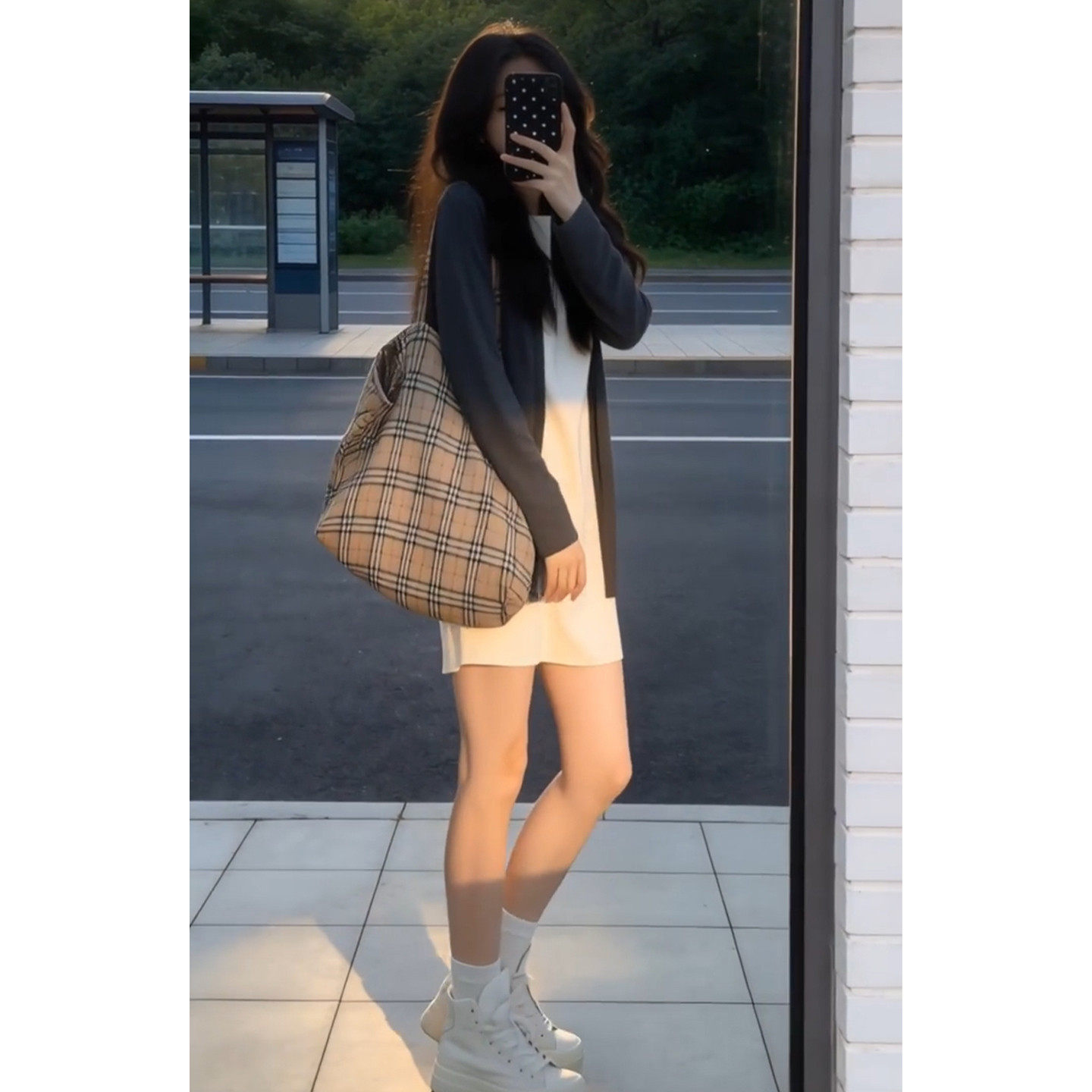 小个子白色连衣裙子女202