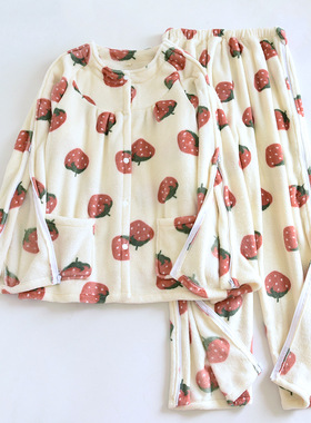 秋冬偏瘫老人护理服男女骨折住院病人方便穿脱裤透析置管专用加绒