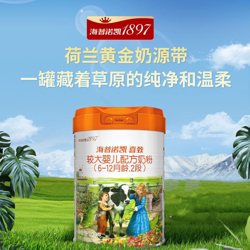 海普诺凯1897喜致婴儿配方奶粉800g 6-12个月2段【假一赔十】