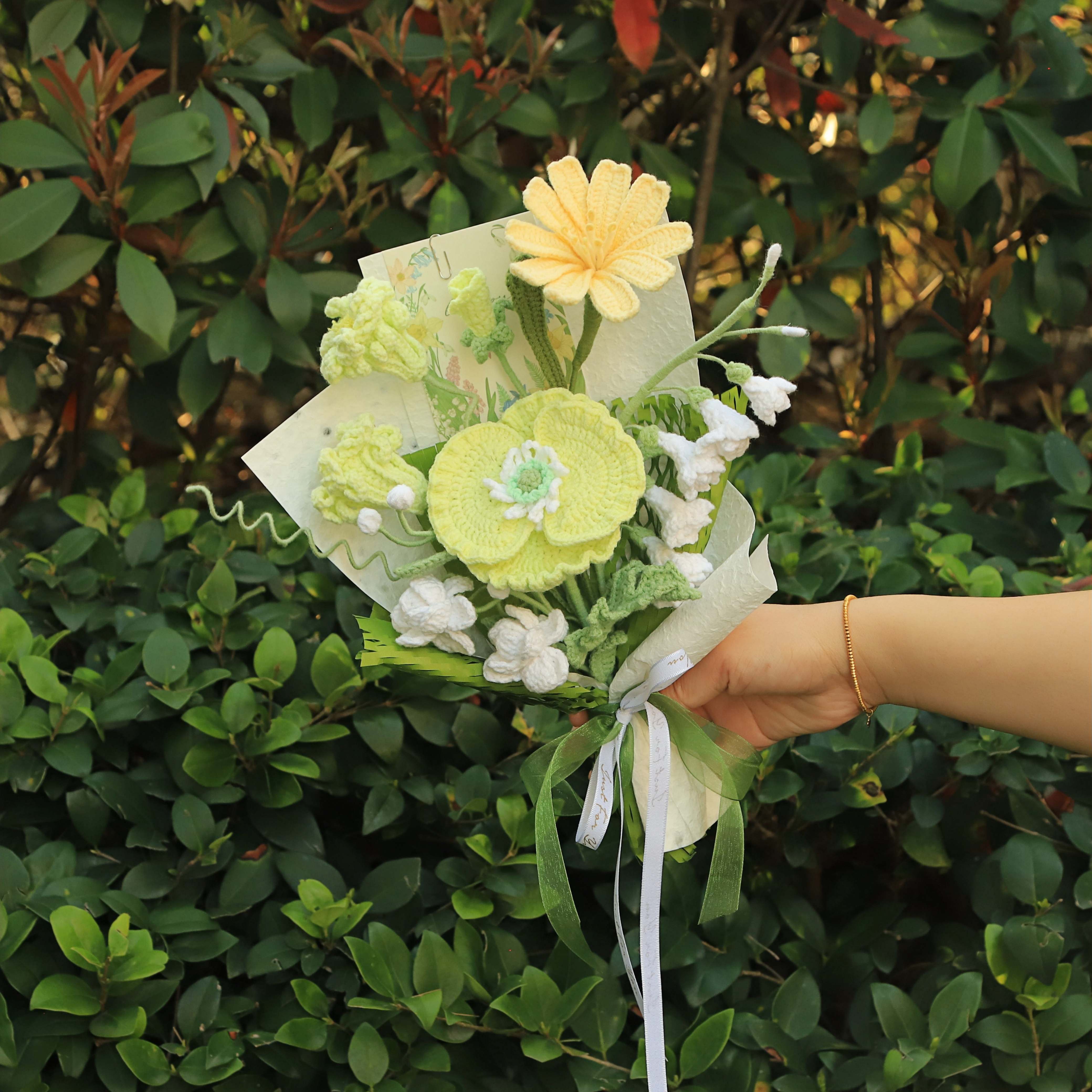 送闺蜜女友针织花混搭成品对象