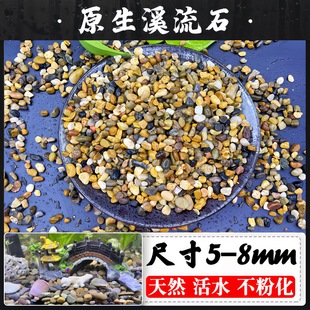 鱼缸石子铺底雨花石专用造景水洗水族小石头庭院鹅卵石石头养花鹅