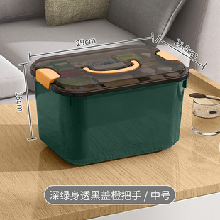 医疗箱家用全套常用药宝宝密封手提药箱婴儿超大药盒桌面家庭箱盒