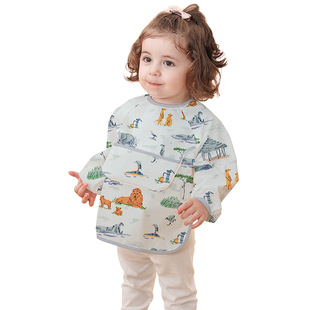 围兜婴儿辅食罩衣一体式防水女专用幼儿兜儿椅罩童衣防脏男女童油