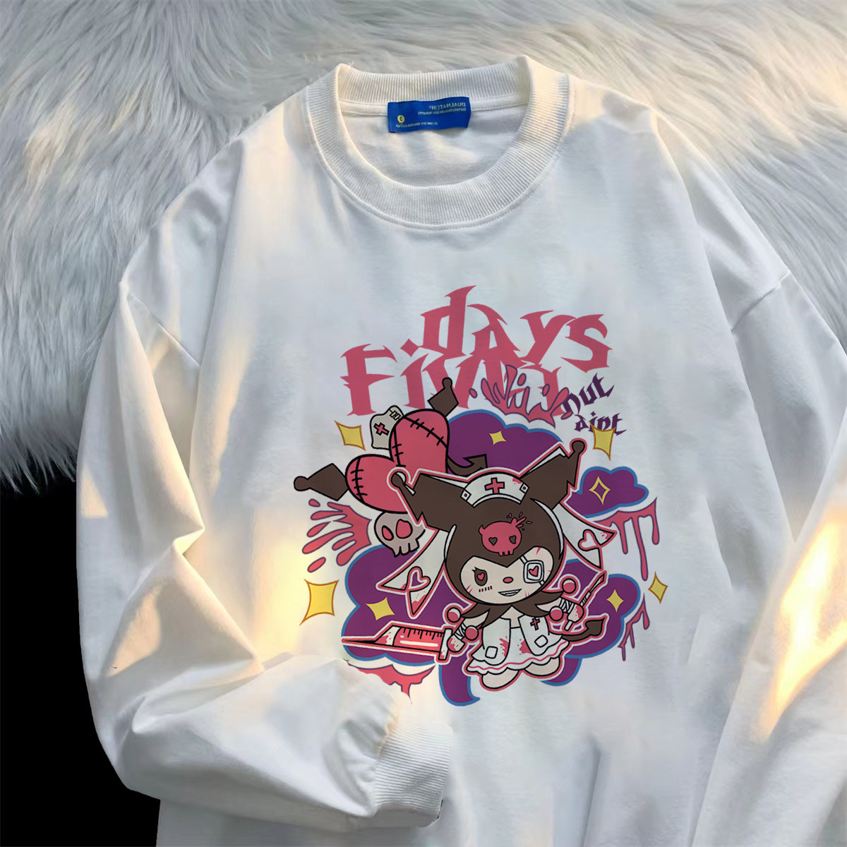 卡通卫衣女春秋新款设计感小众外套潮ins宽松学生休闲慵懒风上衣