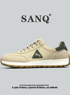 外贸英国单全皮面防水通勤男鞋户外运动休闲鞋美式复古风男阿甘鞋