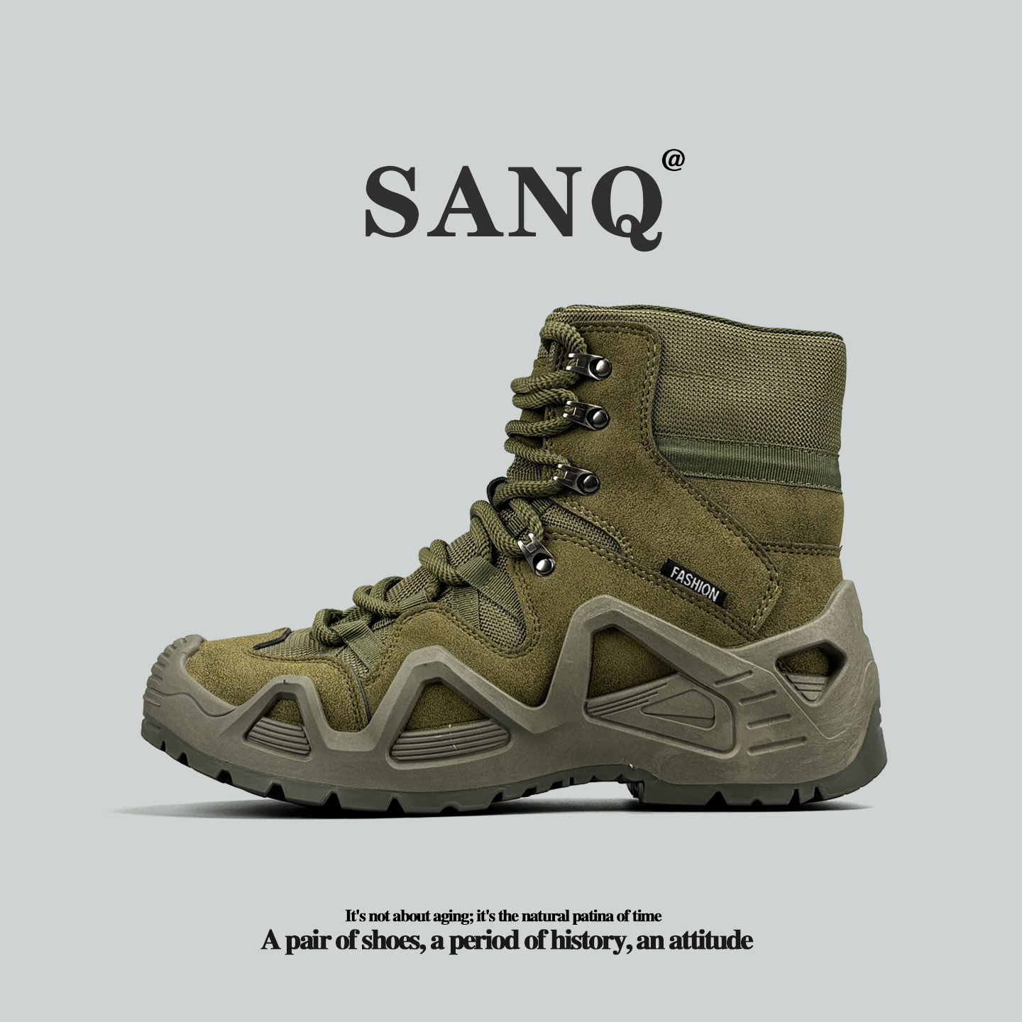 俄罗斯单登山靴外贸厚底高帮靴