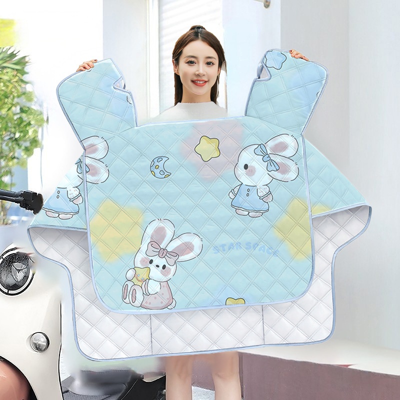 电瓶车挡风被防水遮阳防晒拉链口袋加宽春秋摩托车三轮车防晒升级